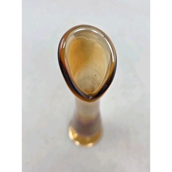 Vintage Swung Carnival Glass Vase Marigold Orange 12" - Picture 9 of 14